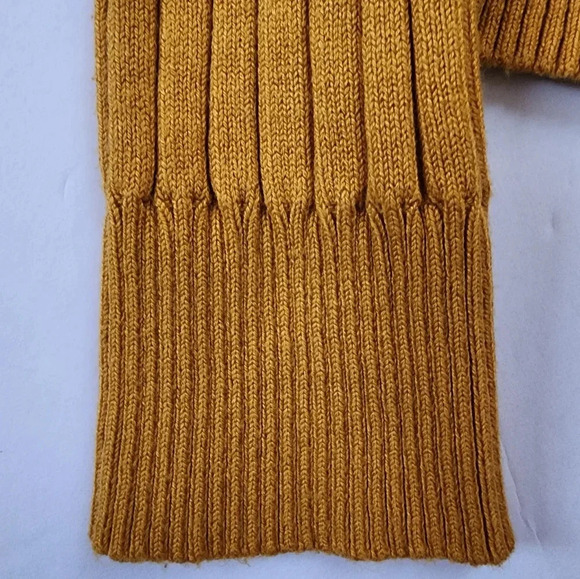 Zara Knit Mellow Yellow Ribbed Viscosa Long Sleeve Pullover Sweater, Warm, sz Lg - Picture 7 of 15